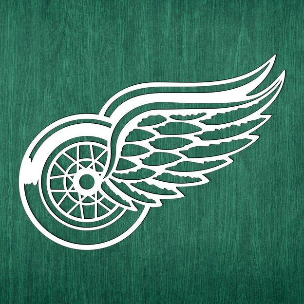 Wooden Logo - Detroit Red Wings