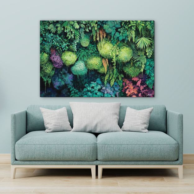 Green Wall Art of Moss - Tropical