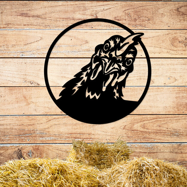 Wooden Wall Decoration - Hen