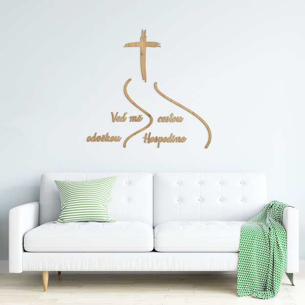 Dřevěný citát z Bible - Veď mě cestou odvěkou, Hospodine