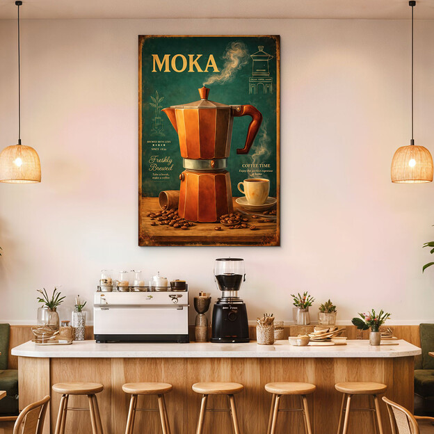 Retro obraz - Moka Coffee Time