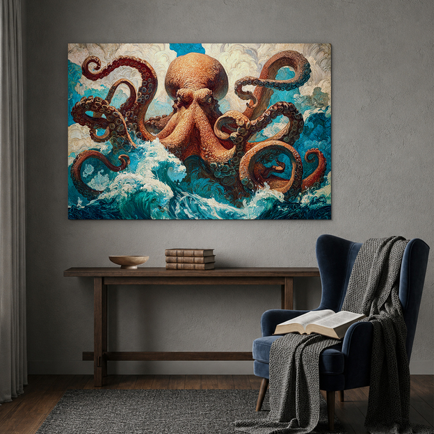 Festett kép fán - Kraken