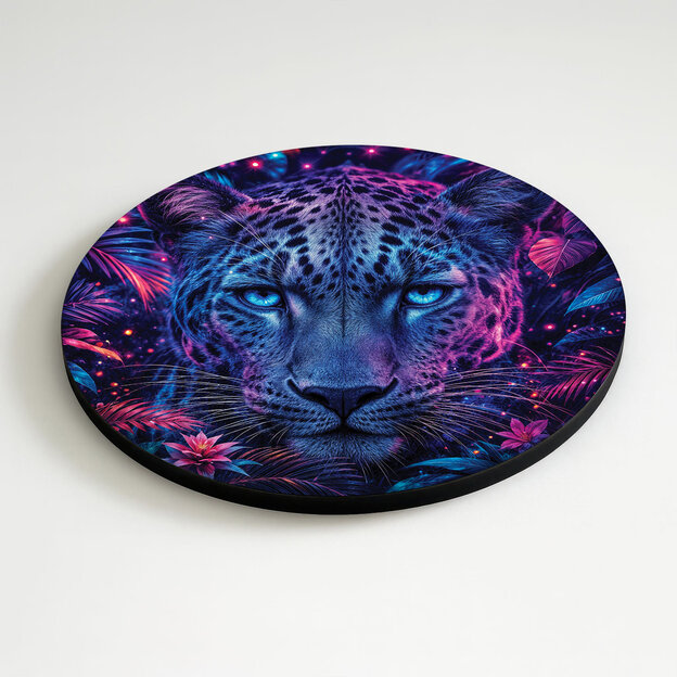 Moderný kruhový obraz - Leopard