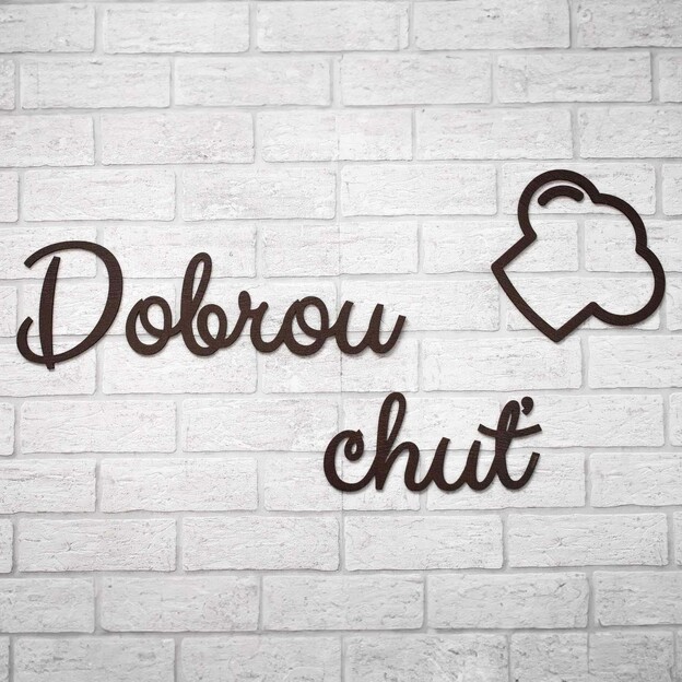 Dřevěný nápis do kuchyně - Dobrou chuť