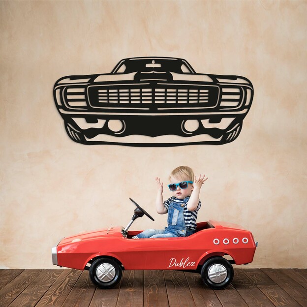 Wooden Sticker of a Car - Chevrolet Camaro