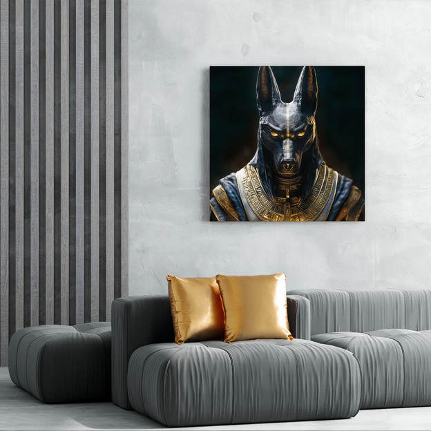 Wooden Wall Art - Egyptian God Anubis