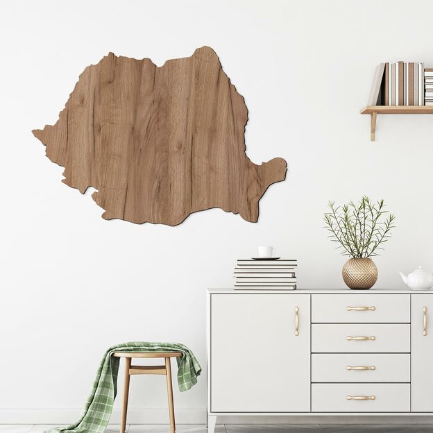 Harta din lemn - România