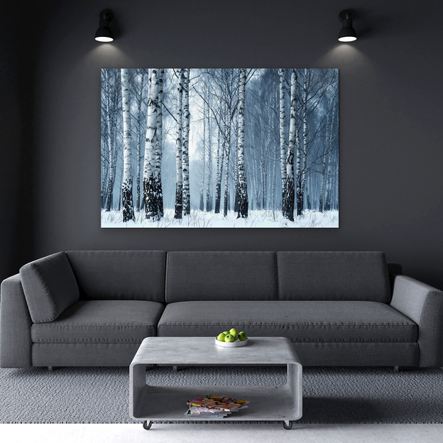 Fából készült kép - Nyírfaerdő