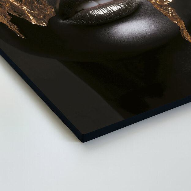 Tablou negru cu auriu - Portret modern