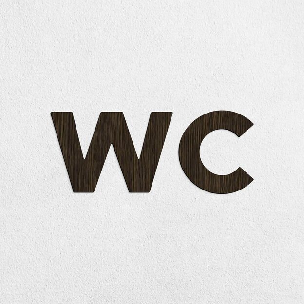 Wooden Door Sign - WC