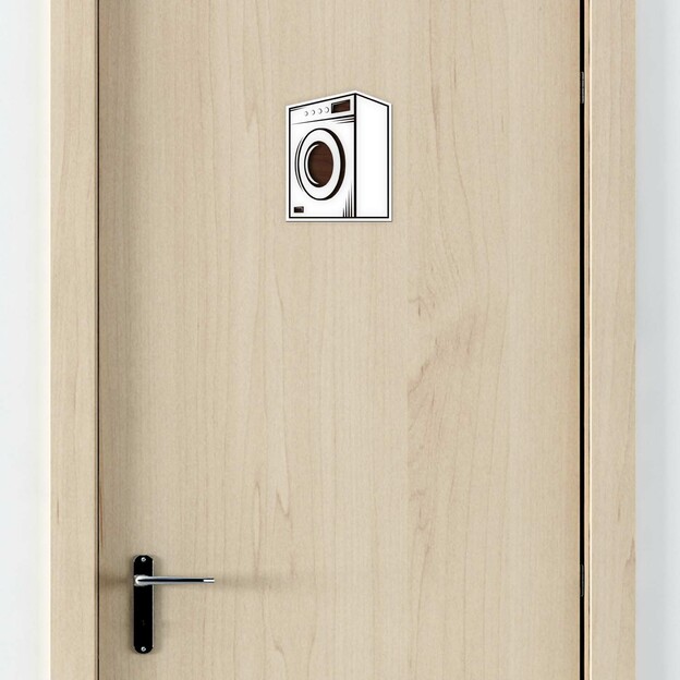 Wooden Door Sign - Laundry
