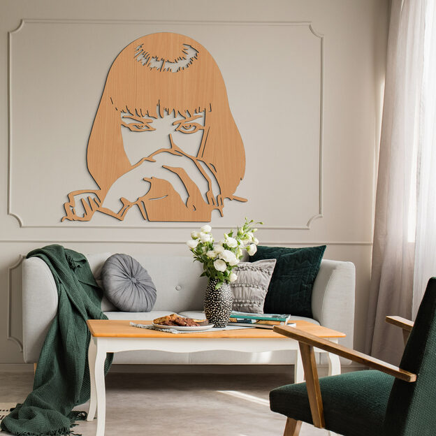 Tablou din lemn Pulp Fiction - Mia Wallace