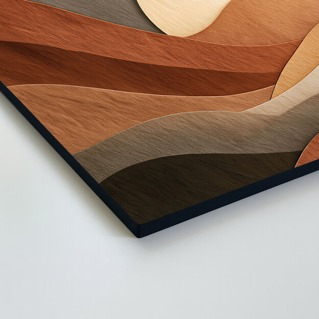 Drevený boho obraz - Púštne slnko