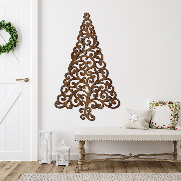 Wooden Christmas tree for the wall