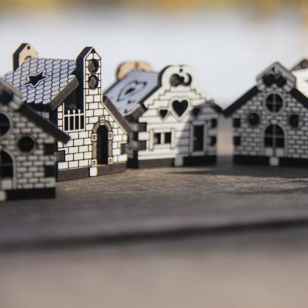 Vianočná dedinka - Set 6 ks