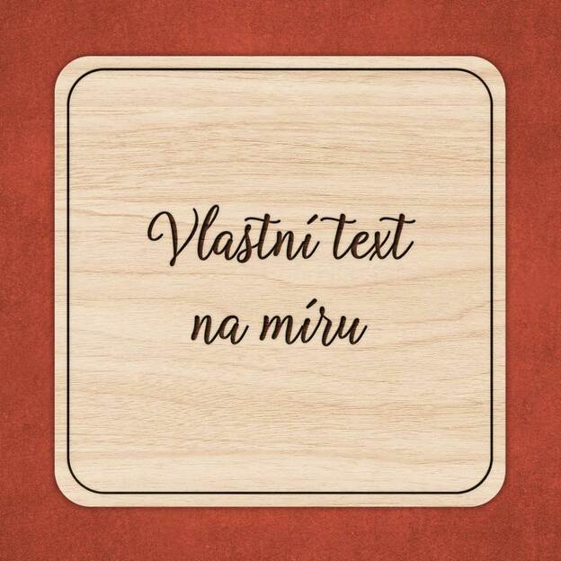 Podložka pod sklenici s vlastním textem 