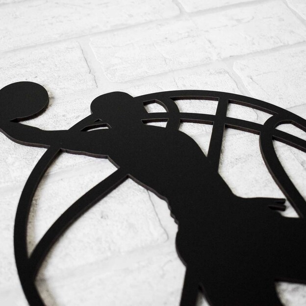 Gift for a Basketball Player - Wooden Wall Sticker