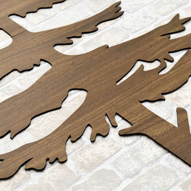 Wooden Tree on the Wall - Conifer