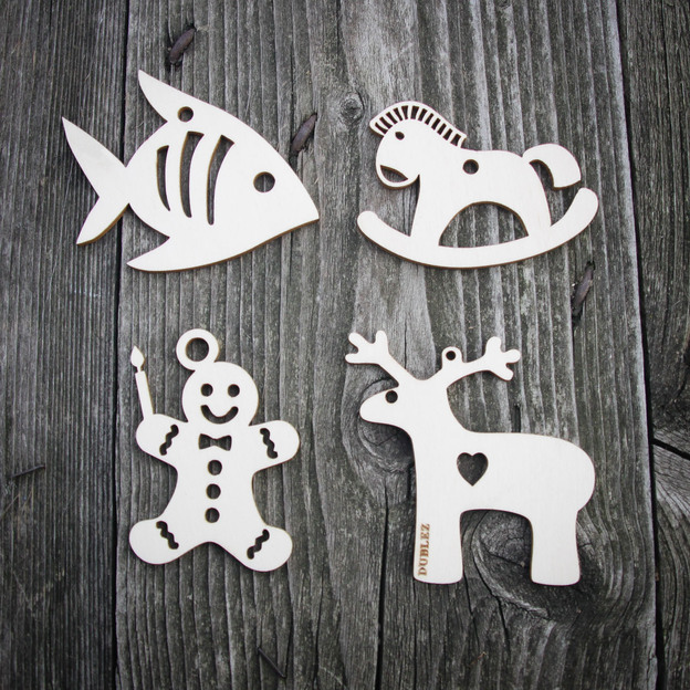 Ozdoby na stromček pre deti - Set 4 druhy po 5 ks (20ks) 