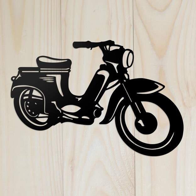 Wooden Wall Art in Retro Style - Jawa 555