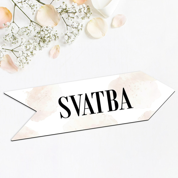 Svatební šipka pro označení cesty - Něha