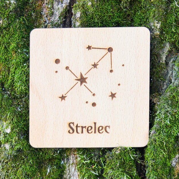 Darček pre kamarátku - Podložka pod pohár znamenie Strelec