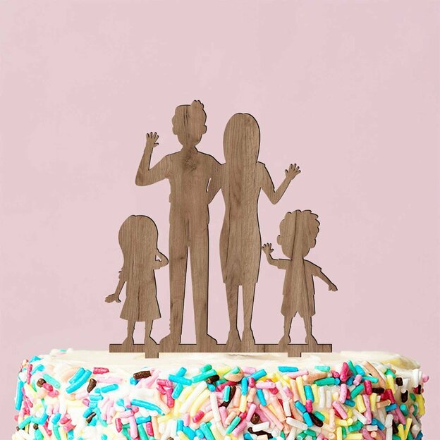 Figúrky na tortu - Rodina aj s vlastným textom