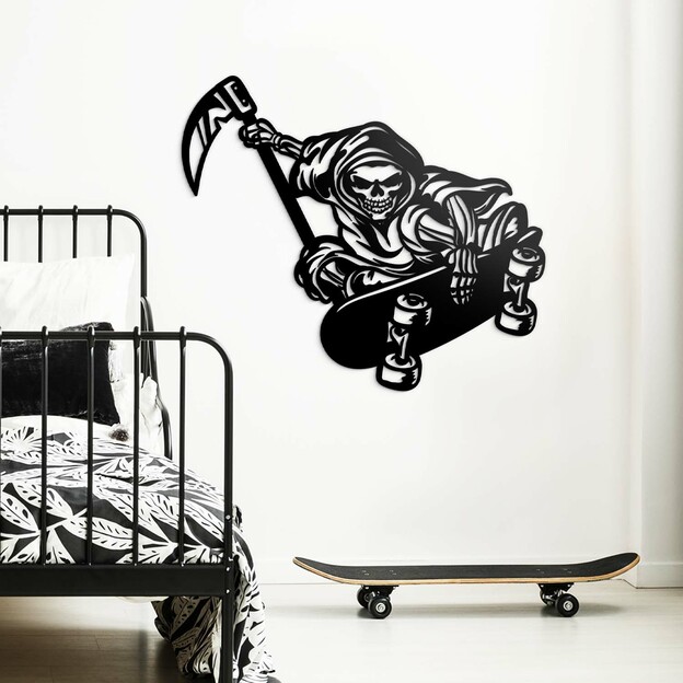 Wooden 3D Wall Sticker - Skater