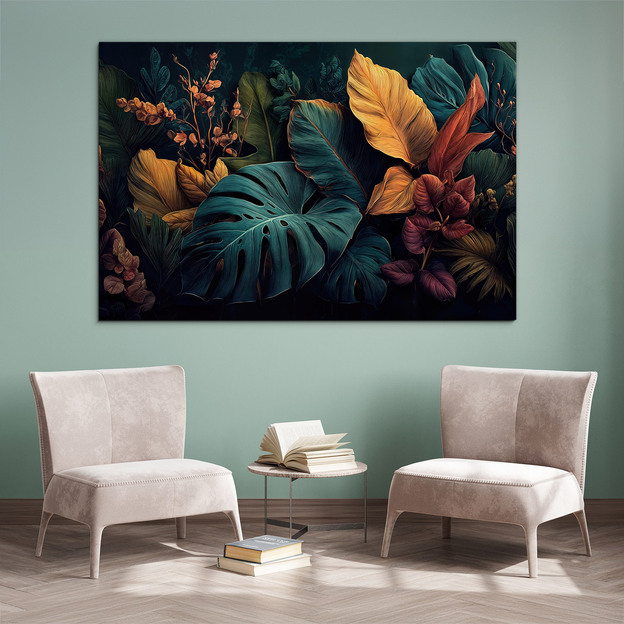 Modern picture for the living room - Neon Jungle