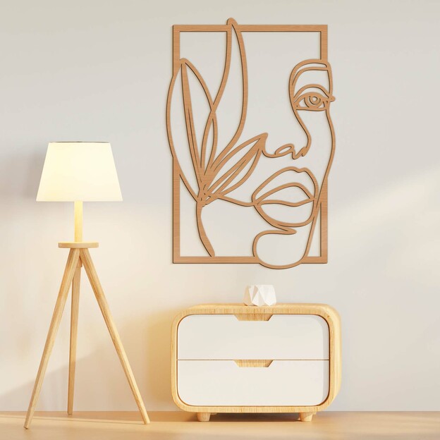 Wooden Line Art Wall Art - Muse