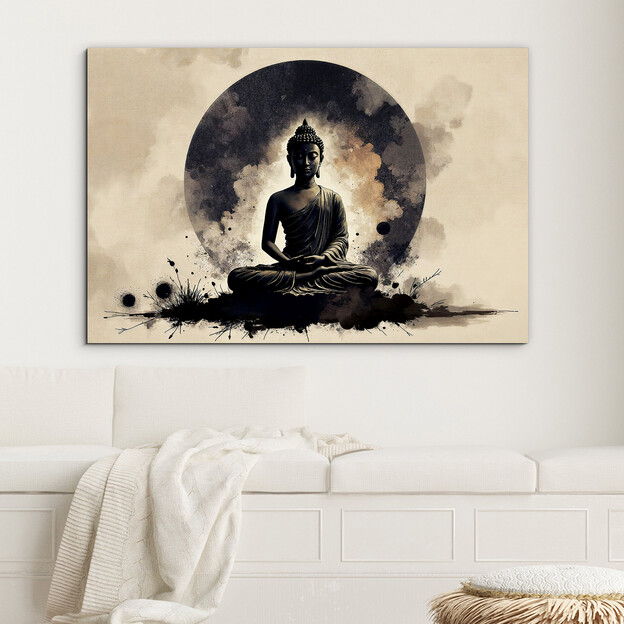 Moderný obraz na dreve - Buddha
