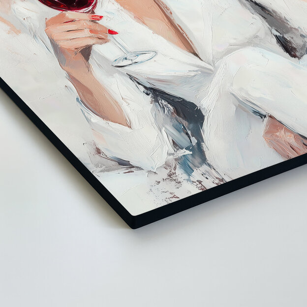 Fashion art image - Woman with wine