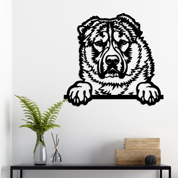 Wooden Wall Art - Alabai Dog