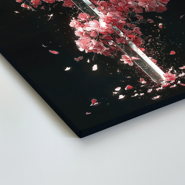 Black image of a samurai sword - Katana