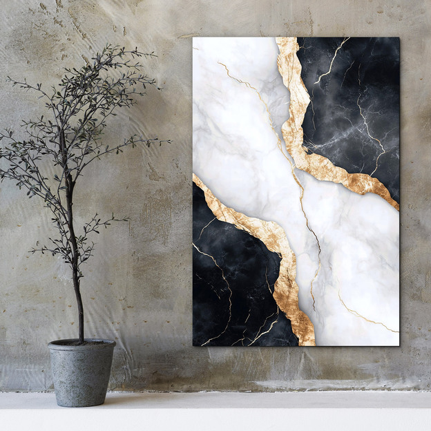 Marble painting on wood - Glamour