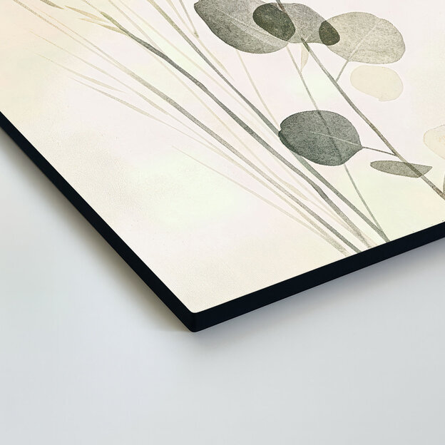 Boho painting-style image - Eucalyptus stems