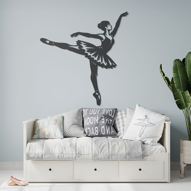 Drevená dekorácia na stenu - Baletka