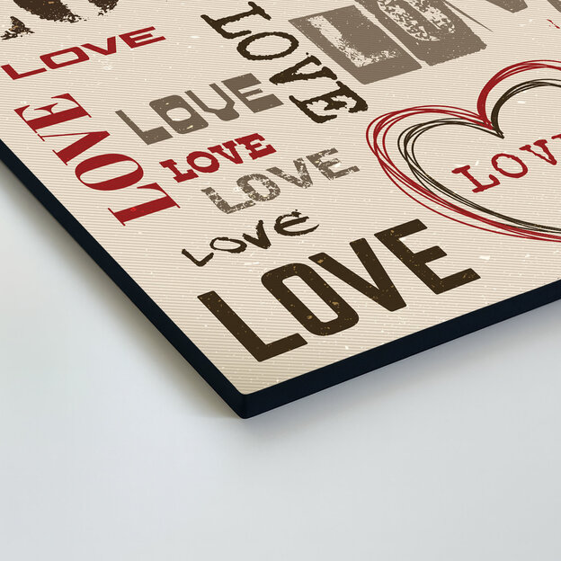 Tablou din lemn - Love Love Love