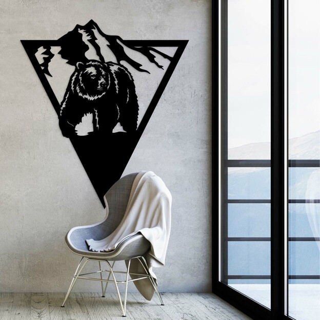 Cut-out 3D Wall Art from Wood - Bear