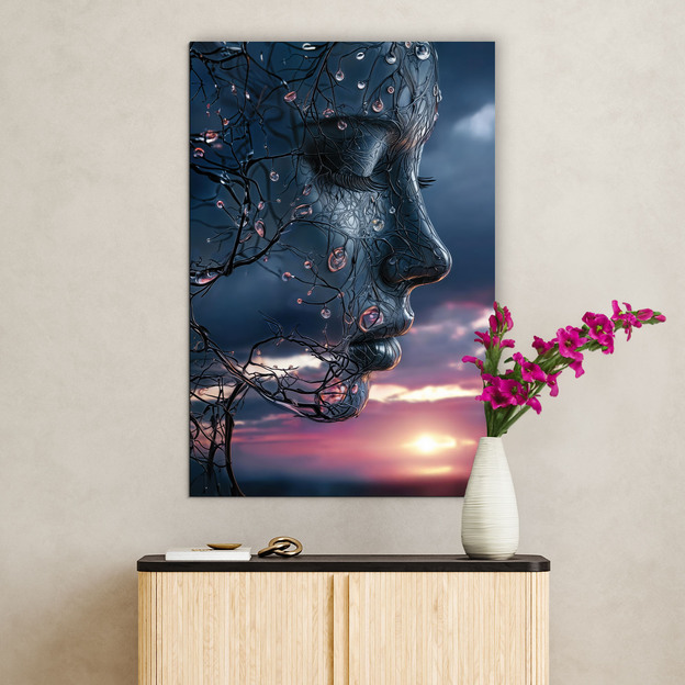 Colorful Wall Art of a Woman - Soul Outline