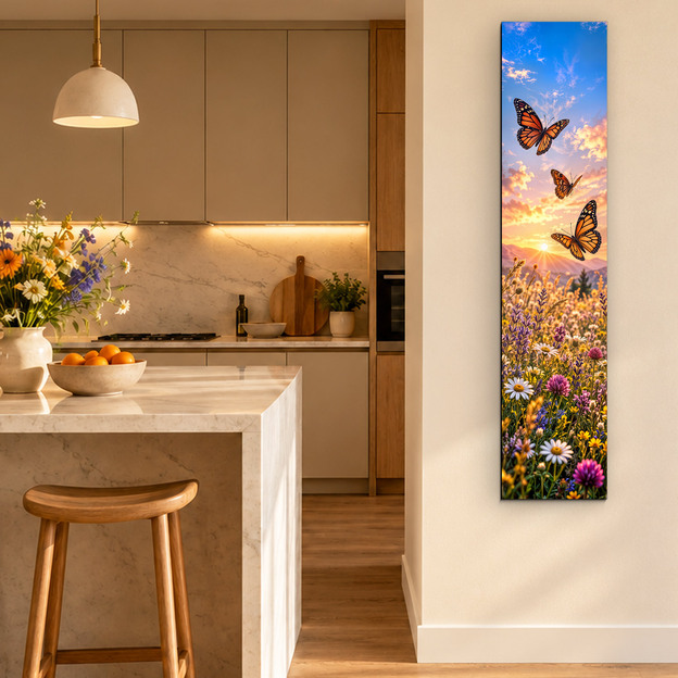 Wooden decorative panel - Butterfly flight