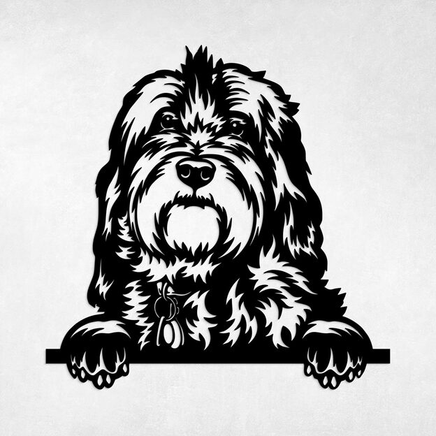 3D Wooden Wall Art - Long-haired Dog