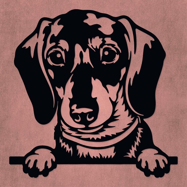 Wooden 3D Wall Art Dog - Dachshund