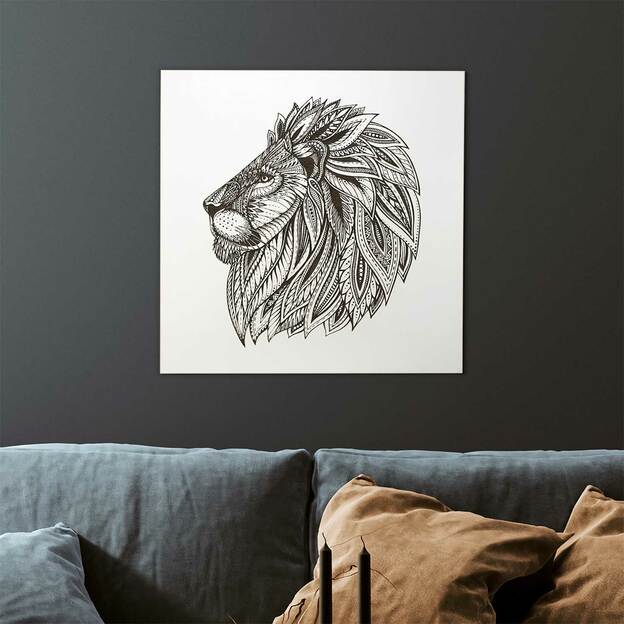3D Wooden Engraved Wall Art - Lion