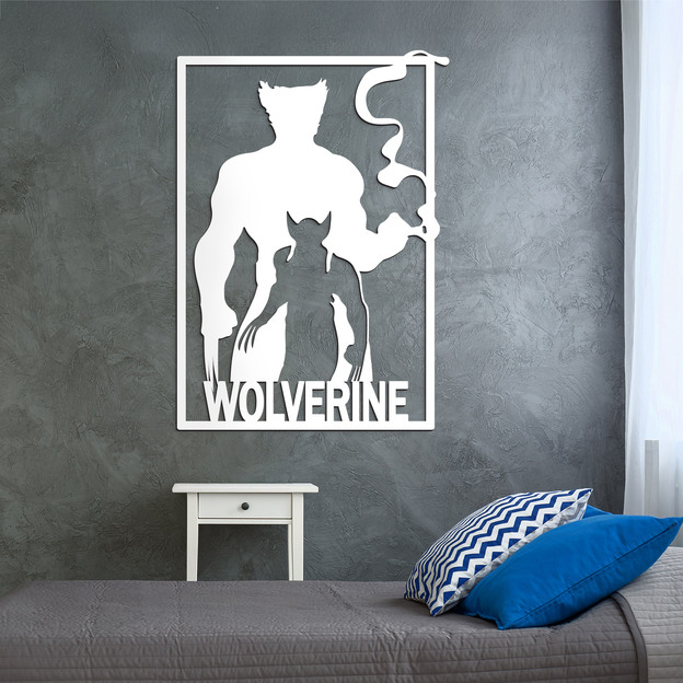 Vyrezávaný 3D obraz na stenu - Wolverine