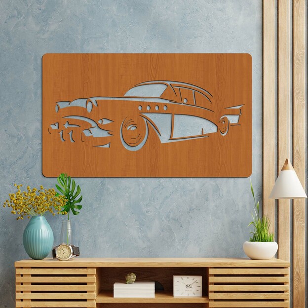 Wooden Picture - Buick Century 1955 Car