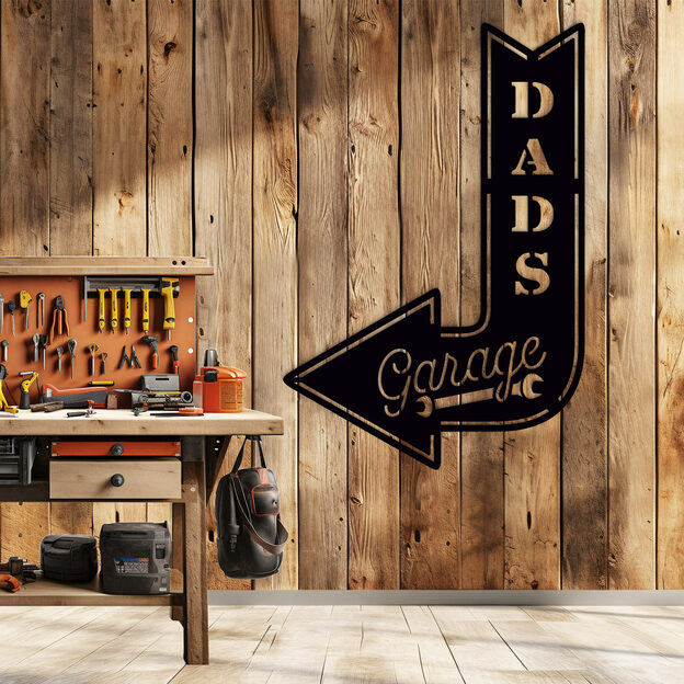 Wooden Wall Art - Dad&#039;s Garage