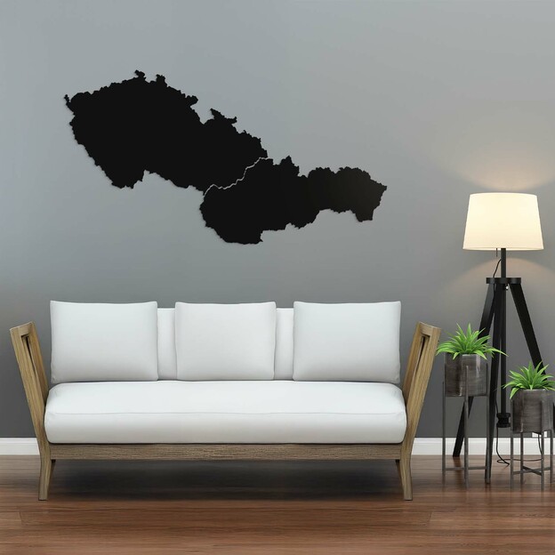 Dřevěné mapy na zeď - Česko a Slovensko