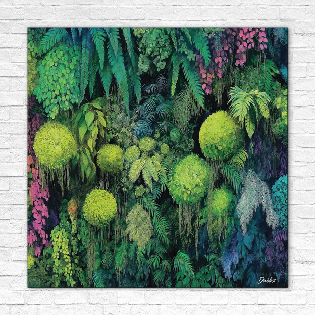 Square Moss Wall Art - Tropical Garden