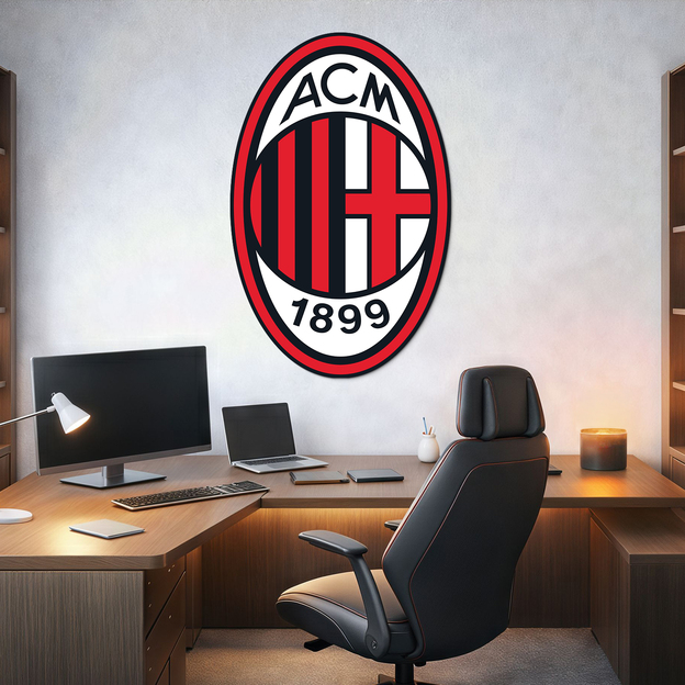 Farebná dekorácia na stenu - AC Milan